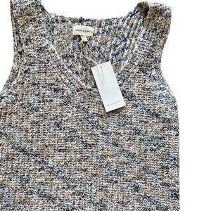 Thread & Supply Women's Blue and Tan Knit Tank Top NWT M